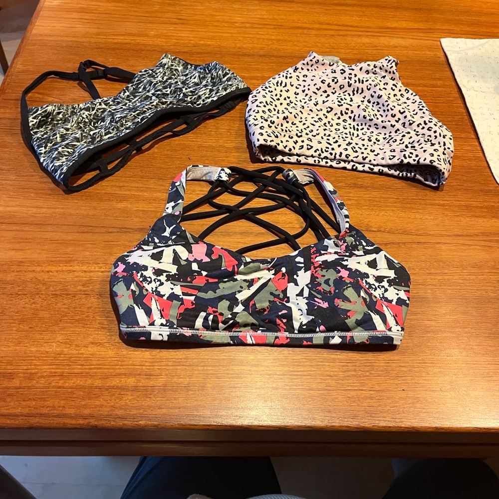 lululemon athletica Leopard Print and Abstract Sports Bras